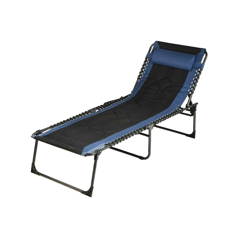 Lawn sunbathing portable Cotton Backrest Folding Sun Lounger Bed