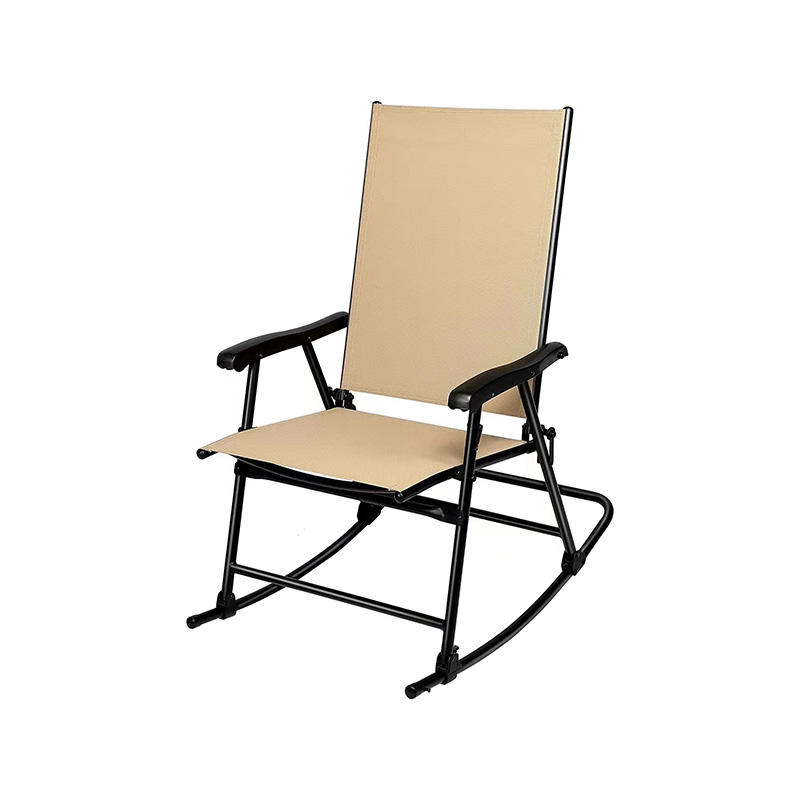 Outdoor park garden steel pipe Fabric Folding Rocking Chair