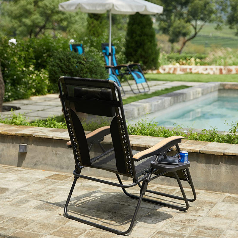 Breathable Mesh Backrest Outdoor Folding Zero Gravity Recliner Chair