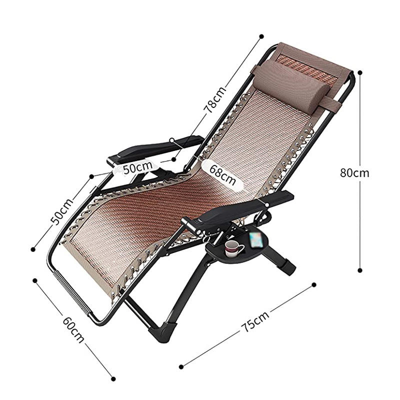 Rattan widened breathable waterproof and mold proof Folding Recliner Chair