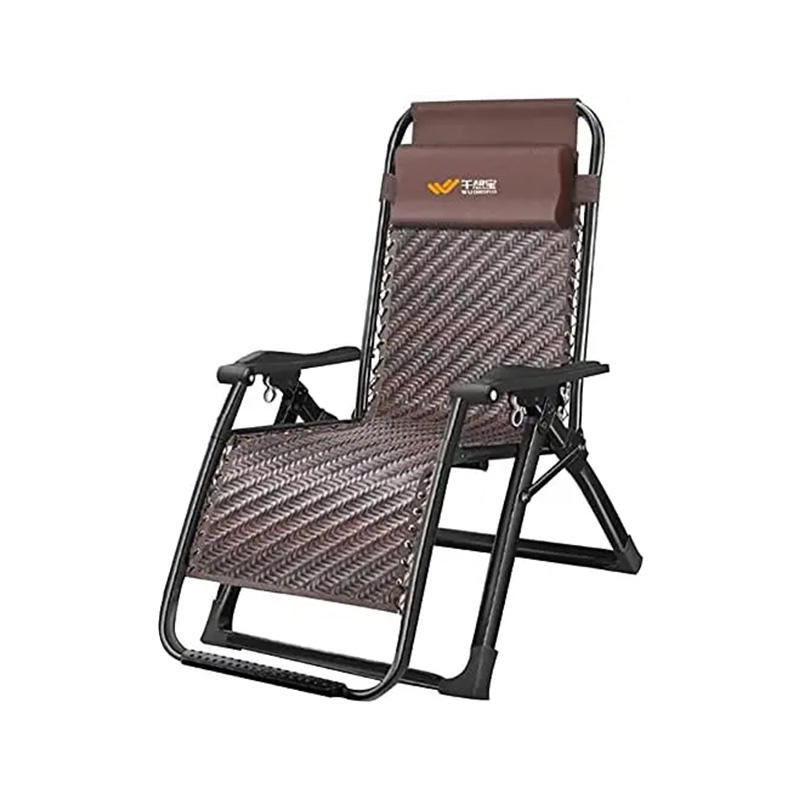 Rattan widened breathable waterproof and mold proof Folding Recliner Chair